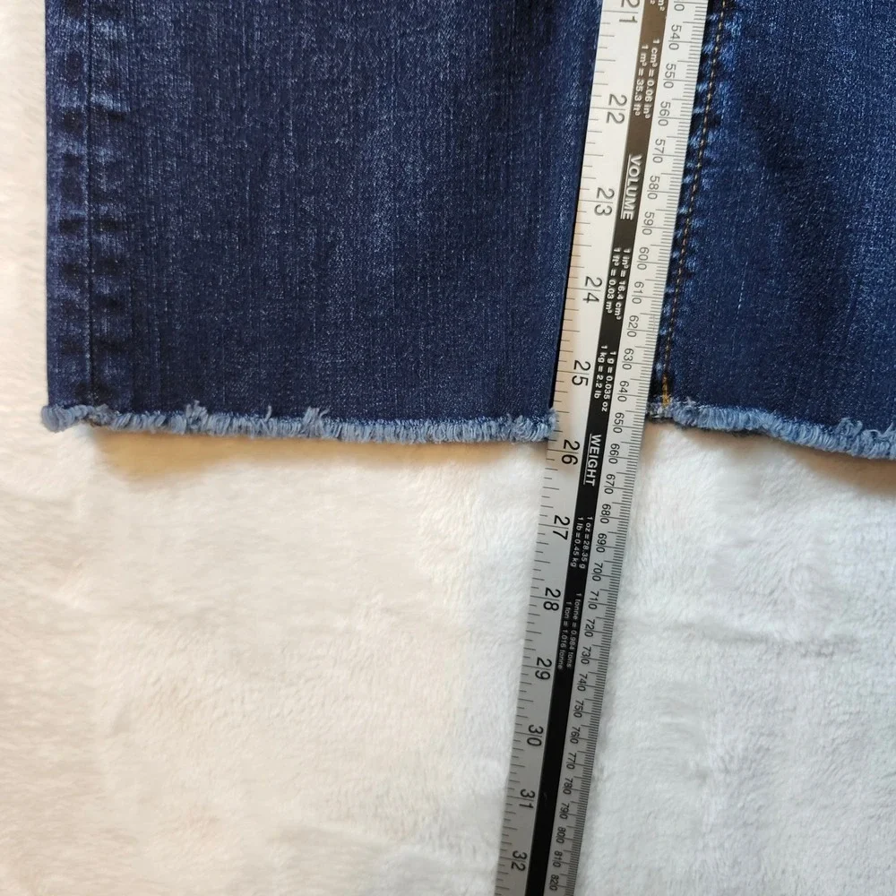 J.Crew Billie Demi Boot Crop Jeans Womens 24 Dark Wash Excellent Button‎ 9